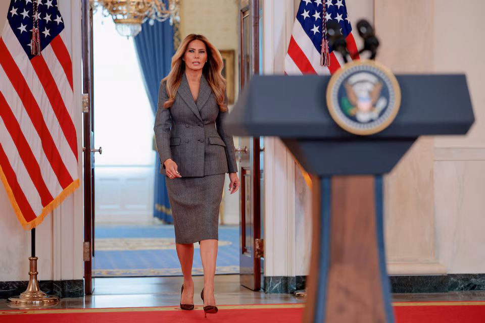 Речь Мелании Трамп на "Epşteyn nitqi" -