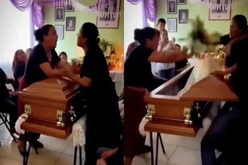 Sevgililərinin tabutu üstündə