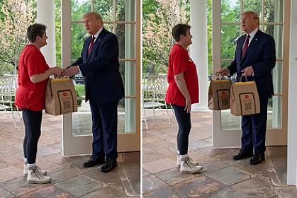 Trampın kuryer ilə dialoqu gündəm oldu - 