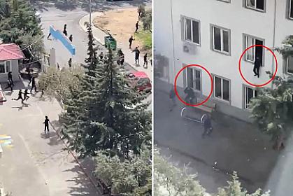 Türkiyədə məktəbə hücum anı kamerada: 