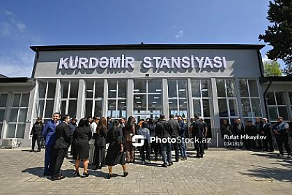 Kürdəmir stansiyasının açılışı olub 