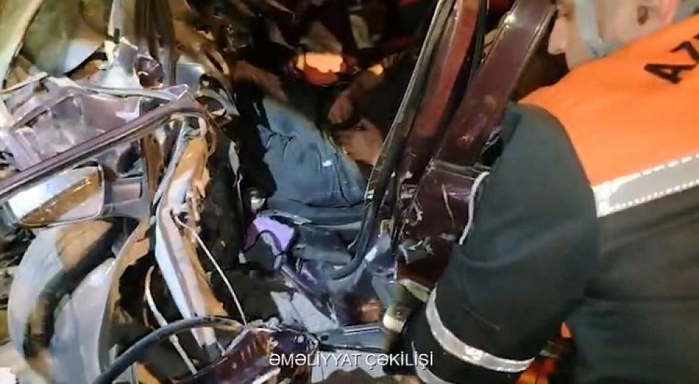 Mehdiabadda qəza: sürücü belə xilas edildi - 