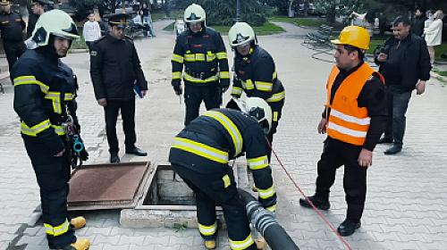 FHN Gəncədə yanğın təlimi keçirib, nöqsanlar aşkarlanıb -