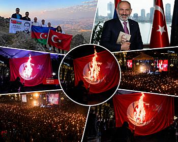 Ay-ulduzlu bayrağımızı yandıranlarla 