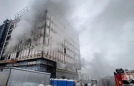 Moskvada elit binanın tikintisində yanğın: 