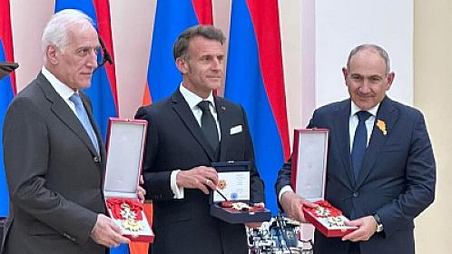 Ermənistanda Emmanuel Makron "Şöhrət" ordeni ilə