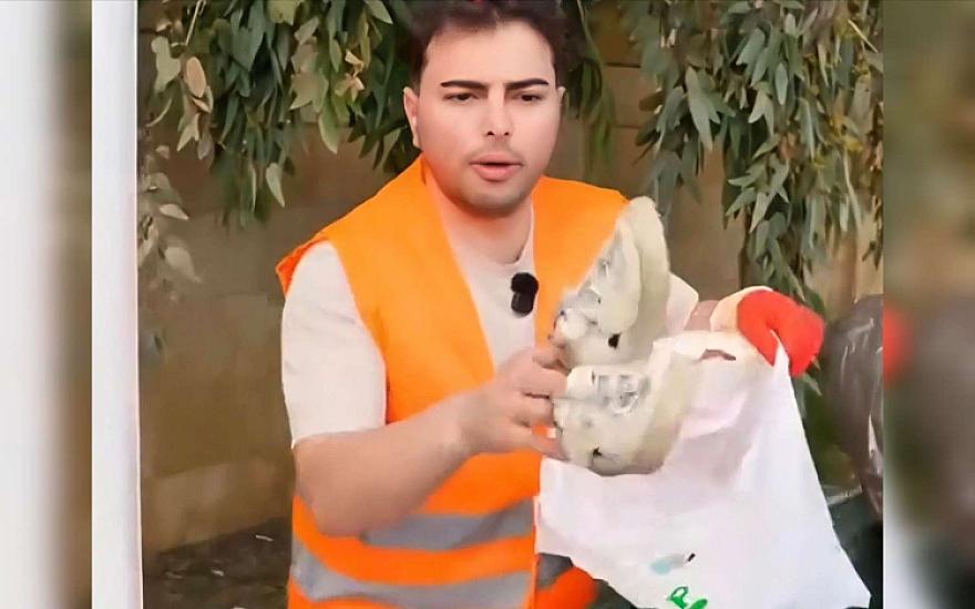 Türk blogerlər Bakıda varlıların zibillərini qarışdırdı - 