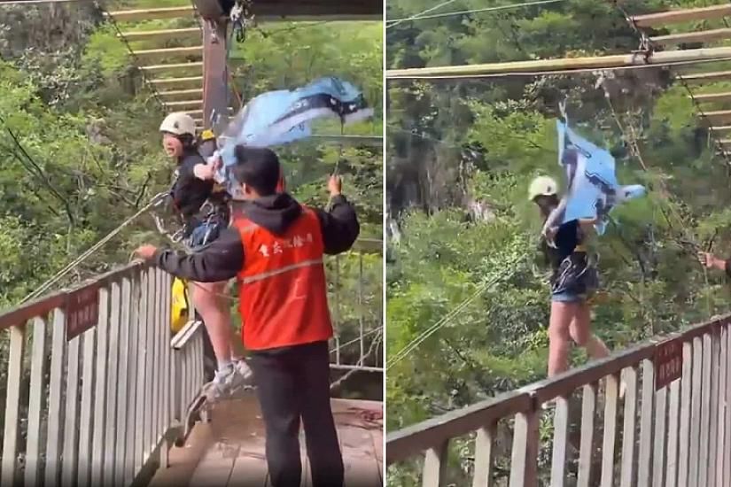 Young woman died during a jump from a height -