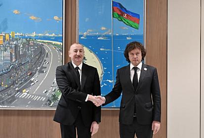 Prezident İlham Əliyev Gürcüstanın Baş naziri ilə görüşüb