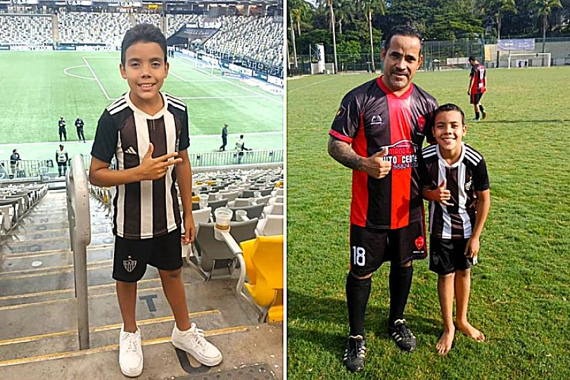 Uşaq futbol qapısının altında qalaraq