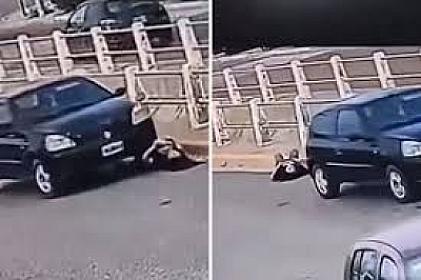 Akkumulyatoru yoxlayarkən dəhşət yaşadı – maşın qadının üstündən keçdi 