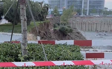 "Ağ Şəhər"də torpaq sürüşməsi oldu - 