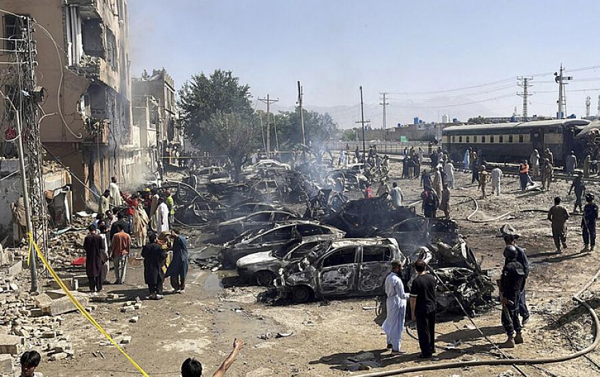 A train exploded in Pakistan -