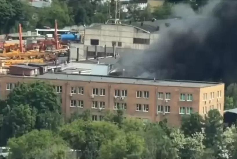 Big fire in Moscow -