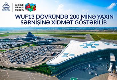 WUF13 dövründə Heydər Əliyev Beynəlxalq Aeroportunda 200 minə yaxın sərnişinə xidmət göstərib