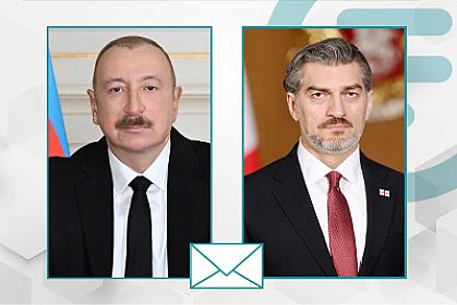 İlham Əliyev Mixeil Kavelaşviliyə