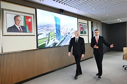 Prezident İlham Əliyev Mərkəzi Bankın yeni binasının açılışında iştirak edib - 