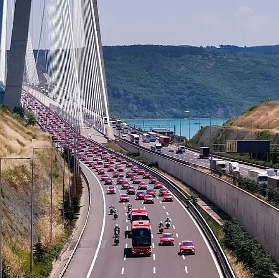 The Turkish national team was seen off like this–