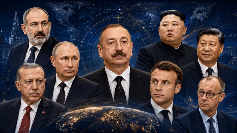 Ilham Aliyev, Putin, Macron, and others -