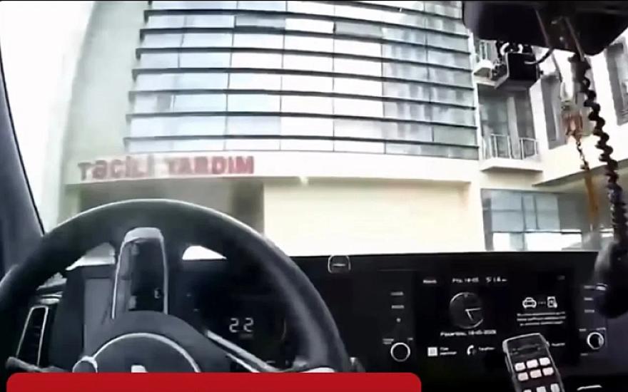 Yol polisi halı pisləşən sürücünü xəstəxanaya çatdırdı - 