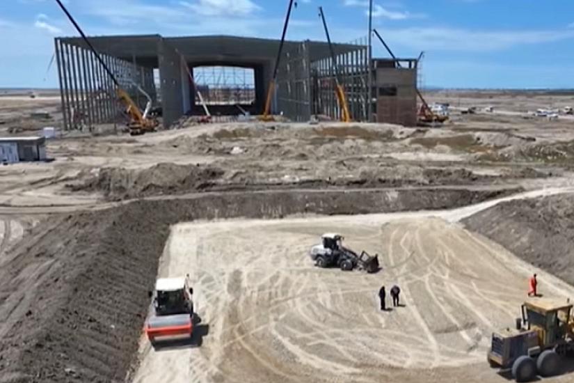 A new airport is being constructed in Azerbaijan.