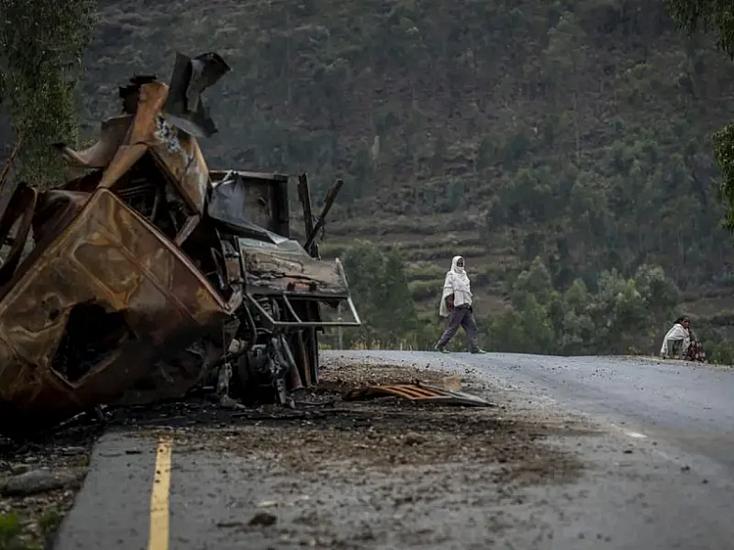 In Ethiopia, a bus rolled down a ravine: