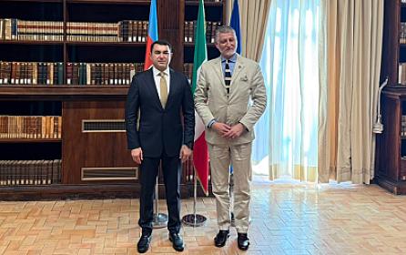Adil Kərimli italiyalı həmkarı ilə görüşdü -