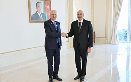Prezident Numan Kurtulmuşu qəbul etdi - 