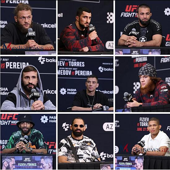 UFC döyüşçüləri Bakıda danışdı: