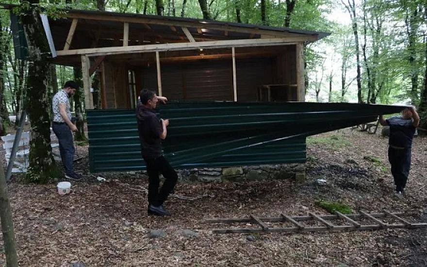 Illegally constructed in the forested area