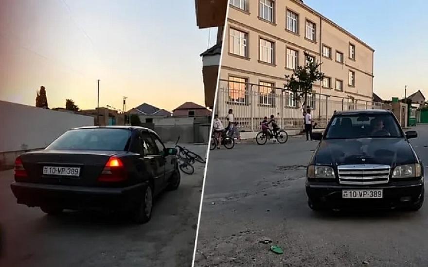 Driver creating danger in front of the school was punished -