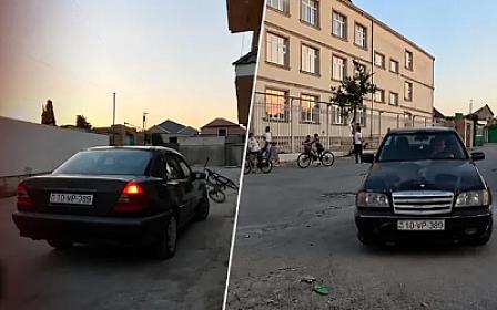 Məktəb qarşısında təhlükə yaradan sürücü cəzalandırıldı - 