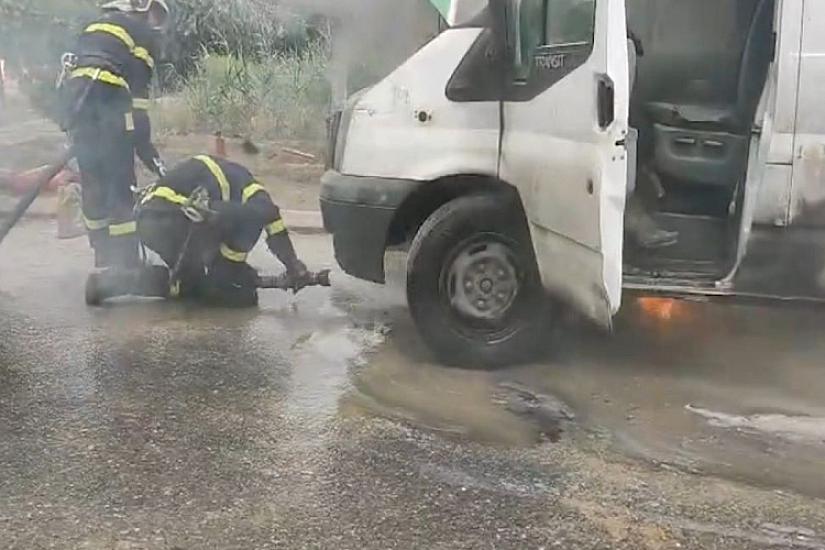 Masazırda yük maşını yanıb - 
