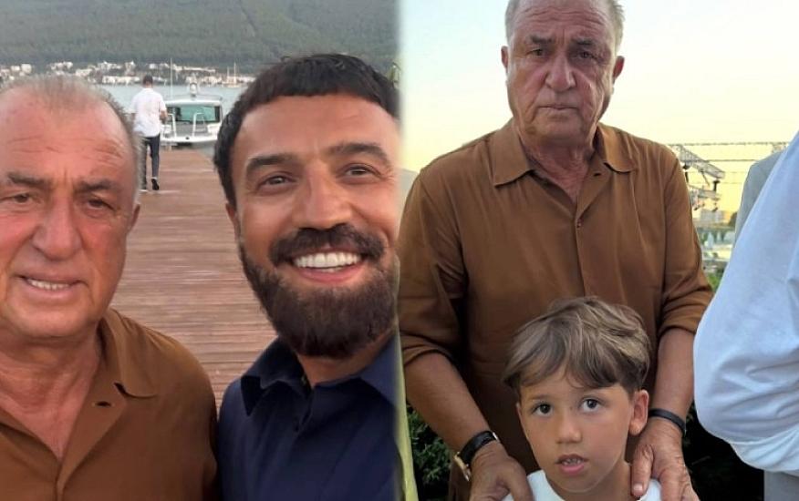 Zamiq və oğlu Fatih Terimlə bir arada