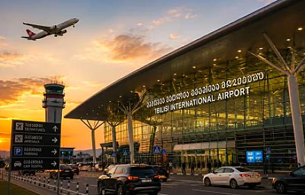 Güclü yağış Tbilisi Beynəlxalq Hava Limanını 