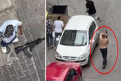 İzmirdə küçənin ortasında silahlı hücum: Tüfənglə dəfələrlə atəş açdılar - 