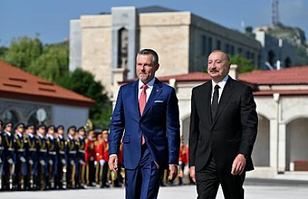 İlham Əliyev Şuşada Peter Pelleqrinini qarşıladı - 