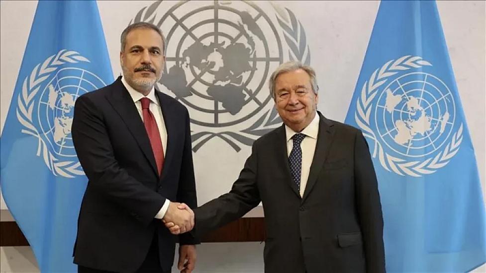 Hakan Fidan with the UN Secretary-General