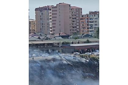 Пожар, произошедший на открытой территории в Баку, потушен.