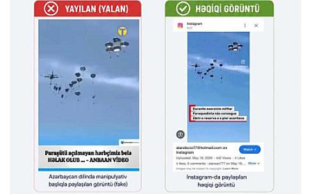 Ölən hərbçimizlə bağlı yayılan paraşüt görüntüləri yalandır - 