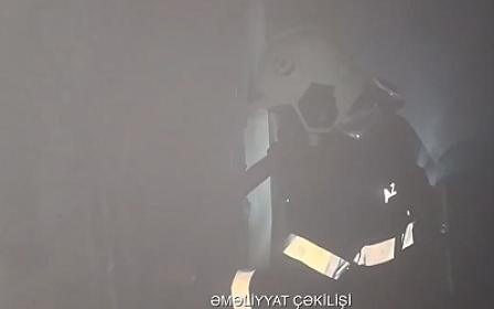Fire in a residential building in Baku -