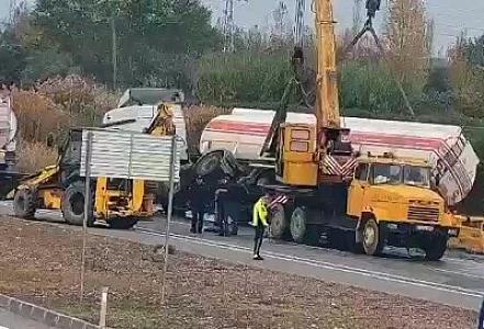 Bakı-Qazax yolunda yük maşını aşdı, yanğın oldu - 