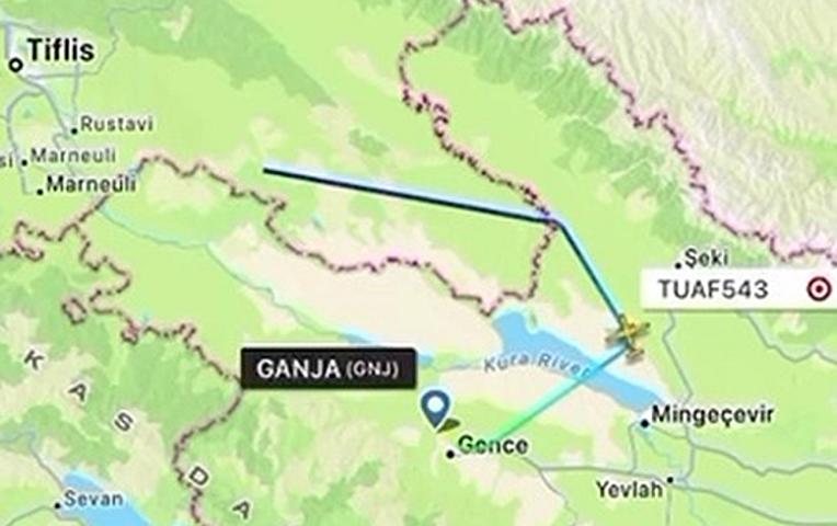 Qəzaya düşən təyyarə Gəncəyə bu gün gəlibmiş - 