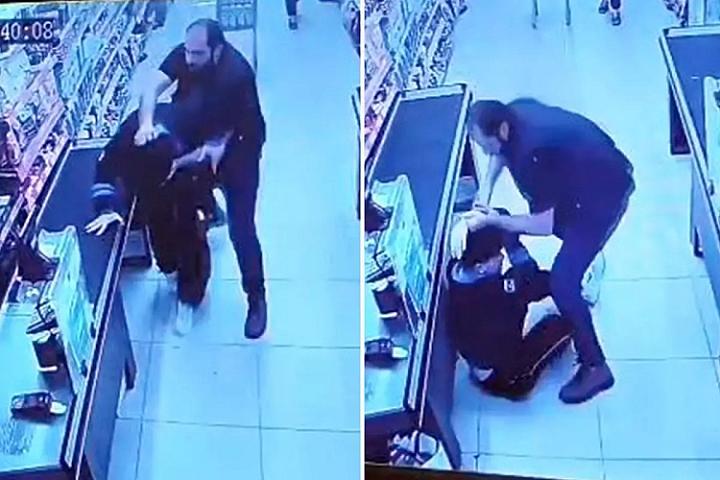 Oğlunu döyən market işçisini bu hala saldı - 