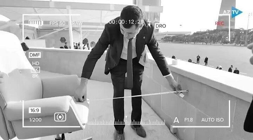 Paradda liderlərin əyləşdiyi yer belə hazırlanıb - 