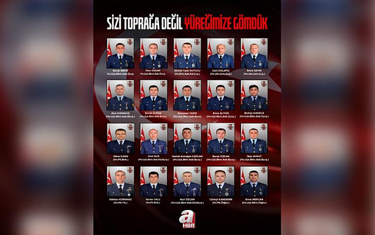 Qəzada həlak olan türkiyəli hərbçilərin