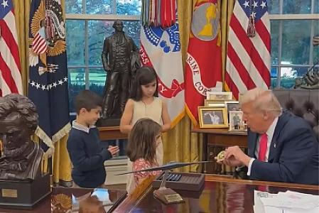 Trampın uşaqlarla BU GÖRÜNTÜLƏRİ gündəm oldu - 