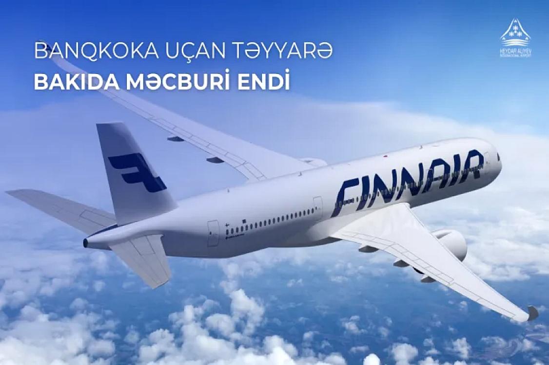 Banqkoka uçan təyyarə Bakıda