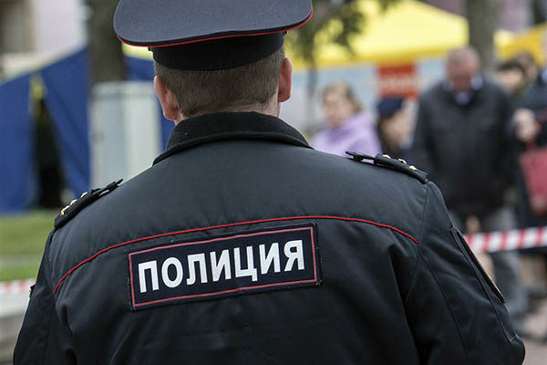 Russian Federation. A police officer at work. Young police.
