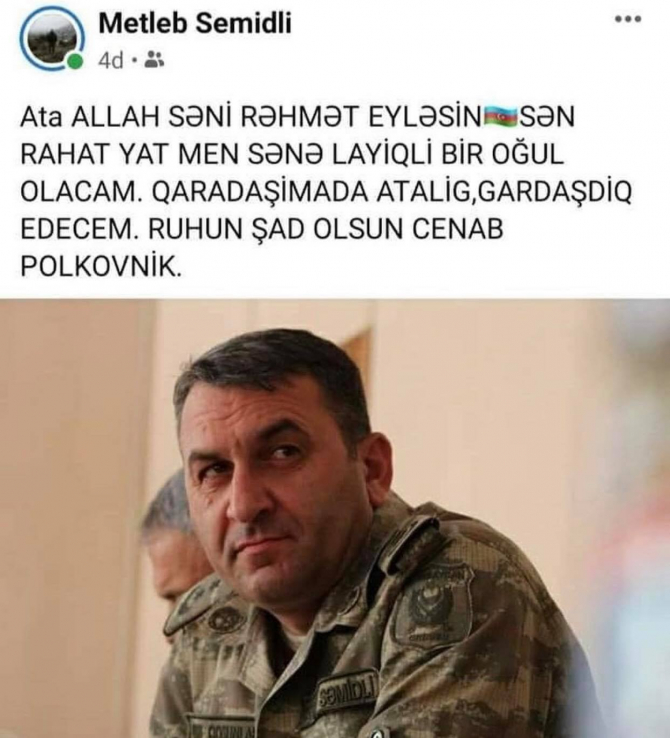 Şəhid polkovnikin oğlu: “Sən rahat yat, qardaşıma atalıq edəcəm” - FOTO